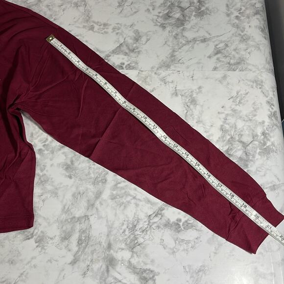 FASHION NOVA Leslie Long Sleeve Cropped Tee in Wine Size Medium - Picture 7 of 11